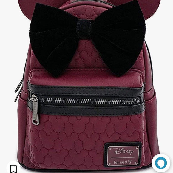 Disney Loungefly Backpack in Maroon / Burgundy (LIKE NEW) - Picture 1 of 4